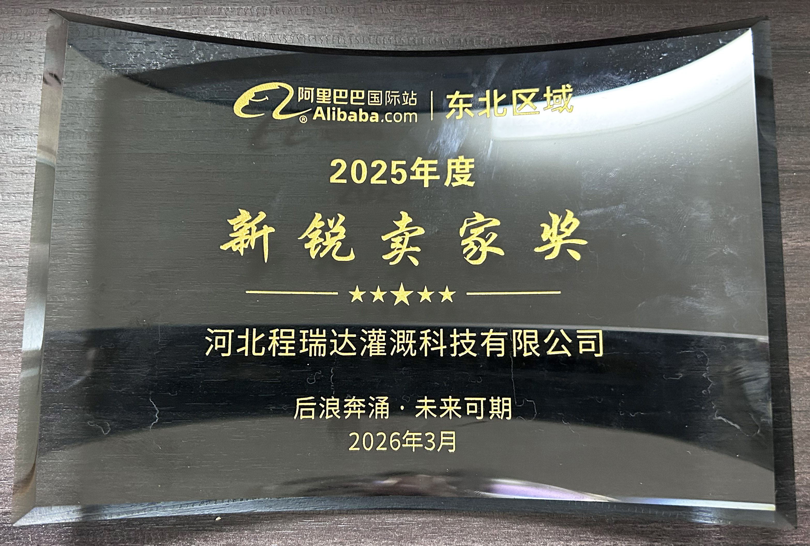 河北区程瑞达灌溉 | 荣获阿里国际站新锐卖家奖